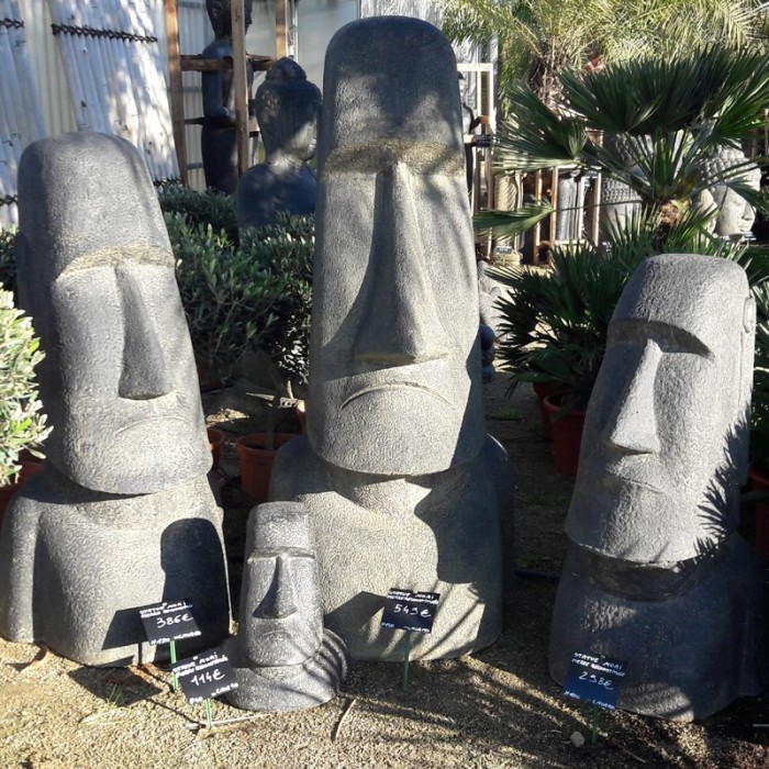 Statue ile de paques - Moai Statue Jardin - 30 cm